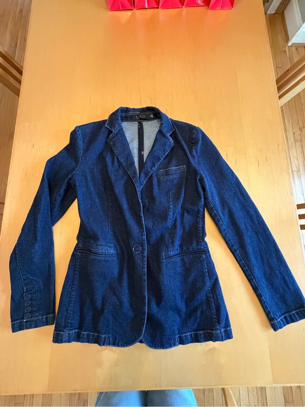 Lauren Ralph Lauren Dark Blue Denim Blazer
